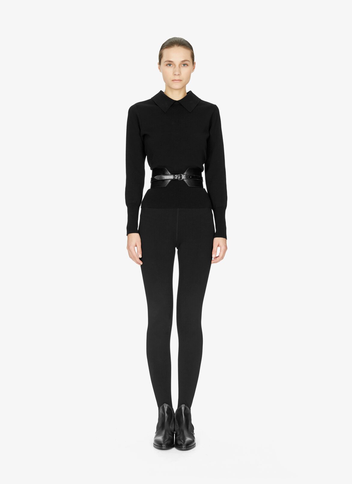 CORSET CUIR LUX+ELAPHE NOIR ALAÏA  CORSET CUIR LUX+ELAPHE NOIR NOIR